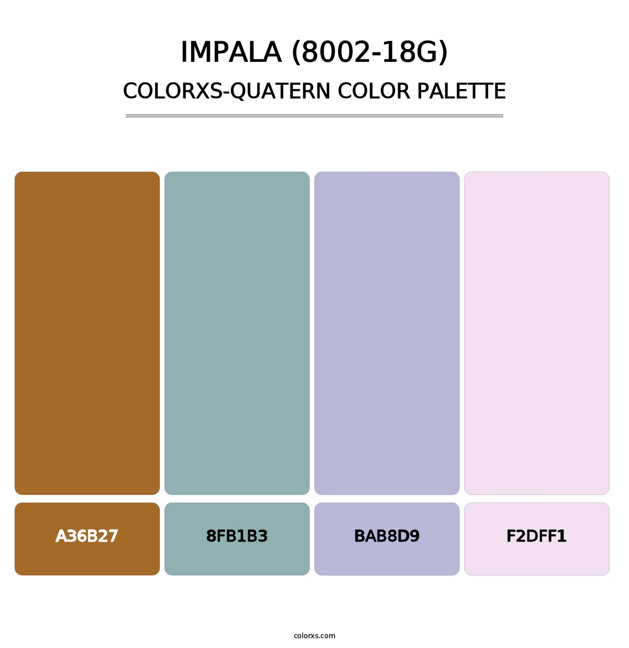 Impala (8002-18G) - Colorxs Quatern Palette