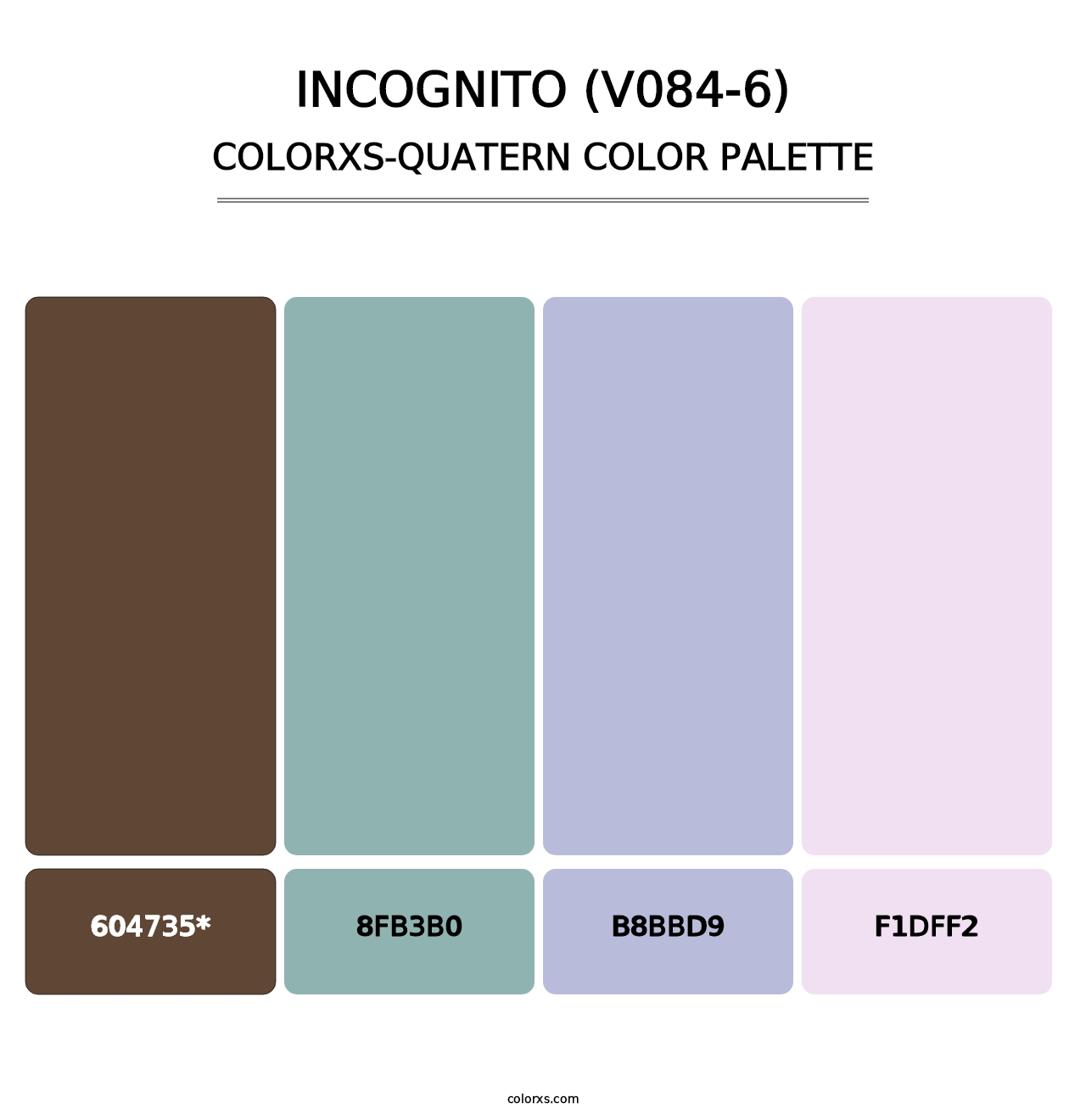 Incognito (V084-6) - Colorxs Quatern Palette