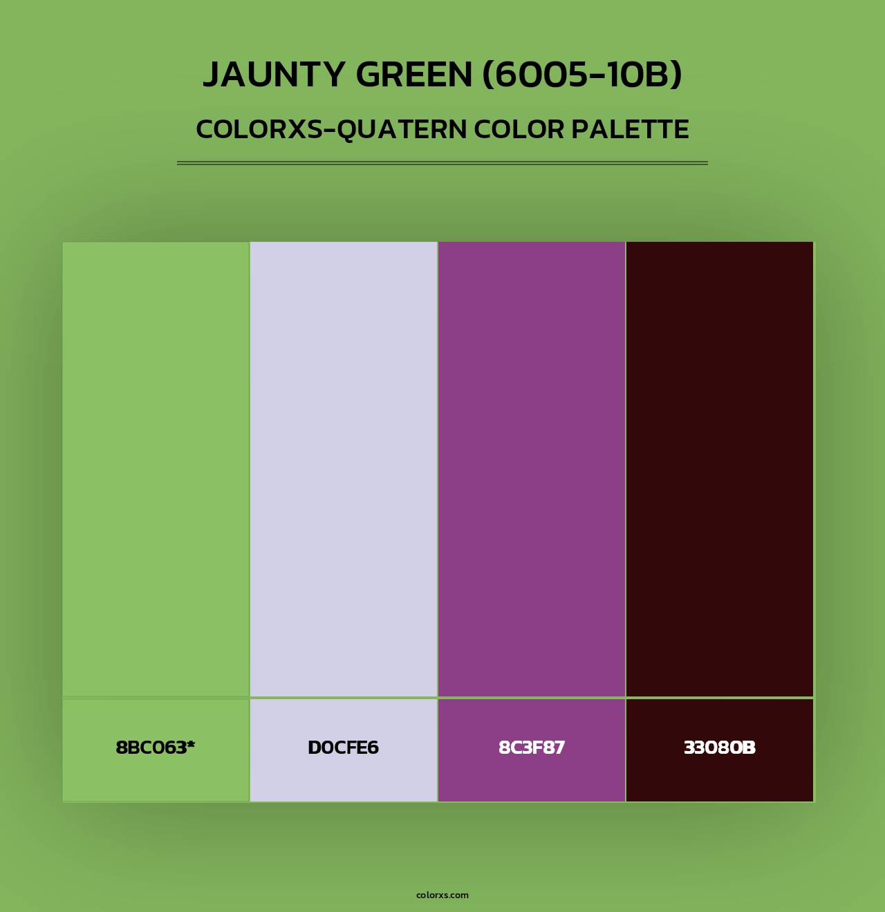 Jaunty Green (6005-10B) - Colorxs Quad Palette