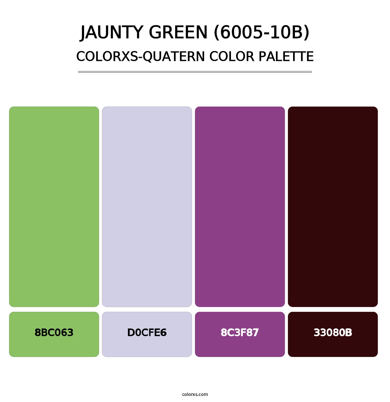 Jaunty Green (6005-10B) - Colorxs Quatern Palette