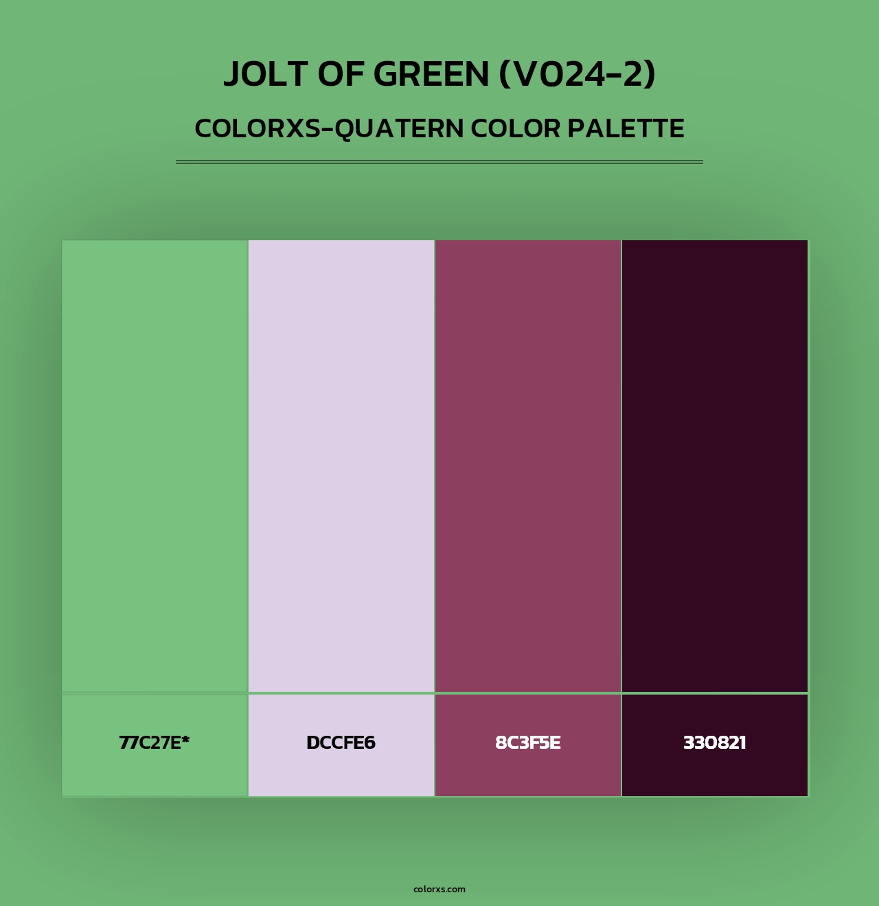 Jolt of Green (V024-2) - Colorxs Quad Palette