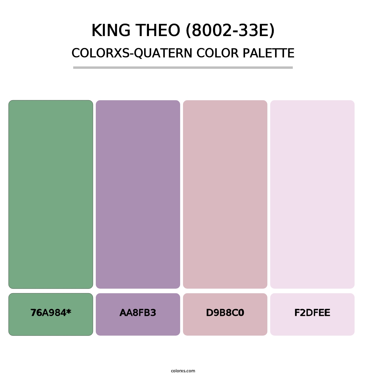 King Theo (8002-33E) - Colorxs Quatern Palette