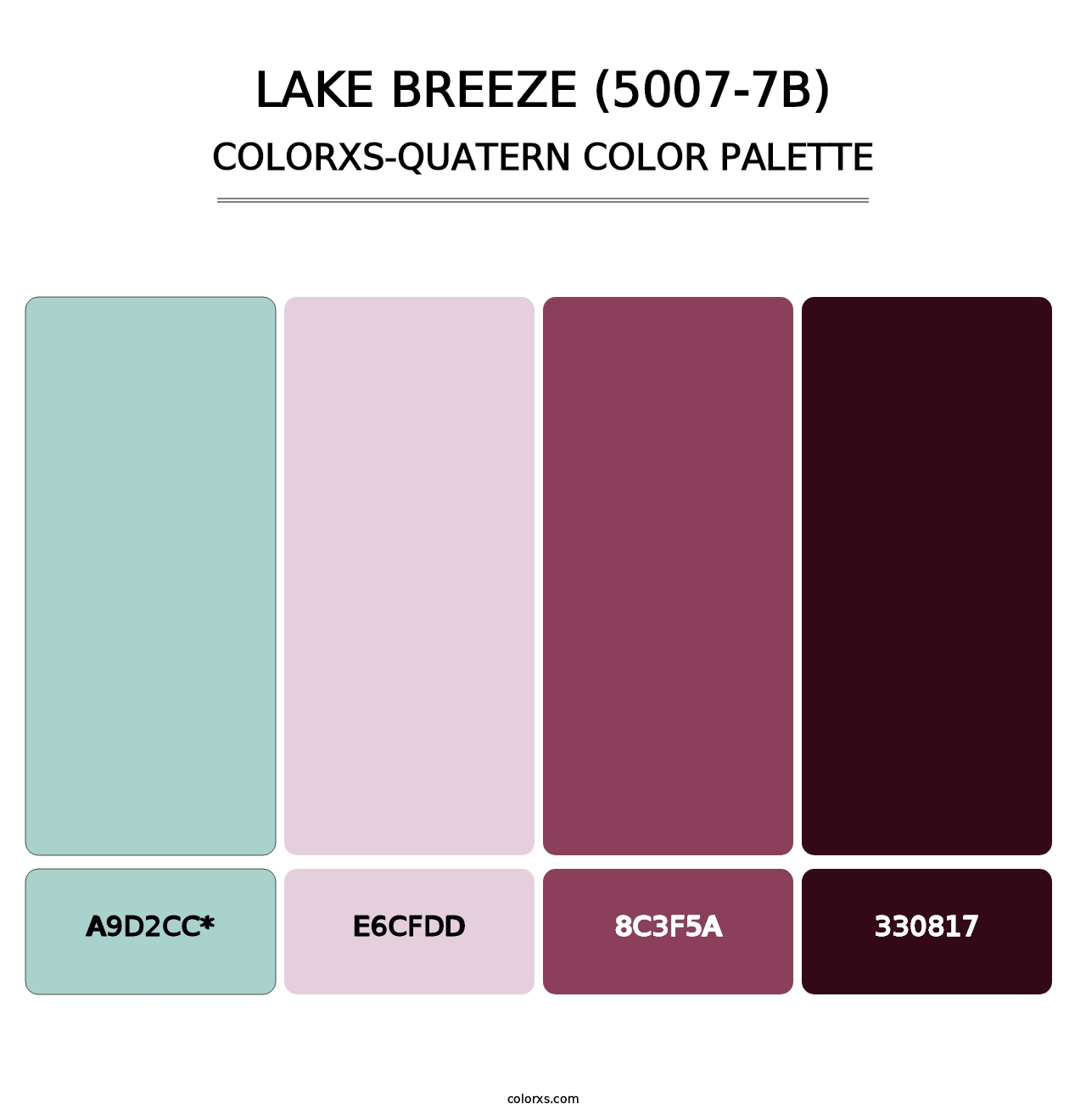 Lake Breeze (5007-7B) - Colorxs Quatern Palette