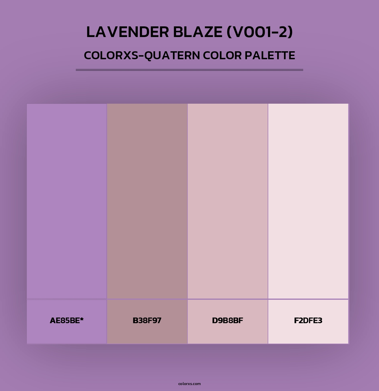 Lavender Blaze (V001-2) - Colorxs Quad Palette