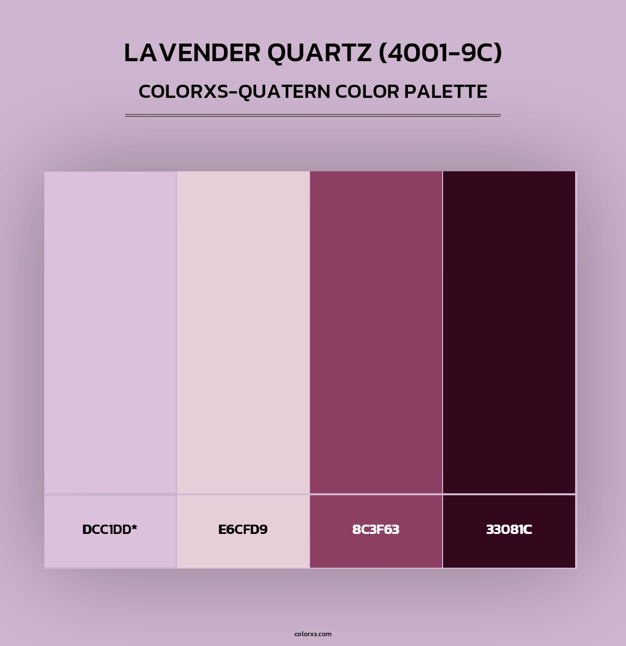 Lavender Quartz (4001-9C) - Colorxs Quad Palette