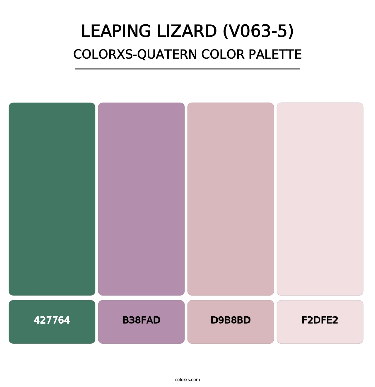 Leaping Lizard (V063-5) - Colorxs Quatern Palette