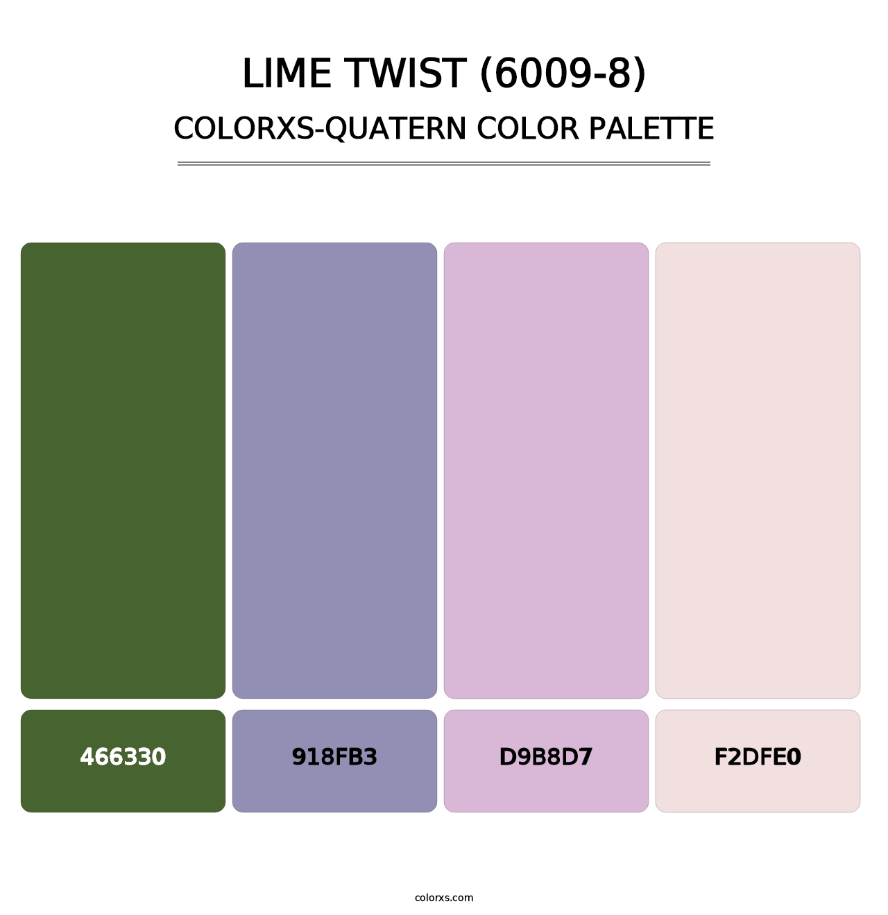 Lime Twist (6009-8) - Colorxs Quatern Palette