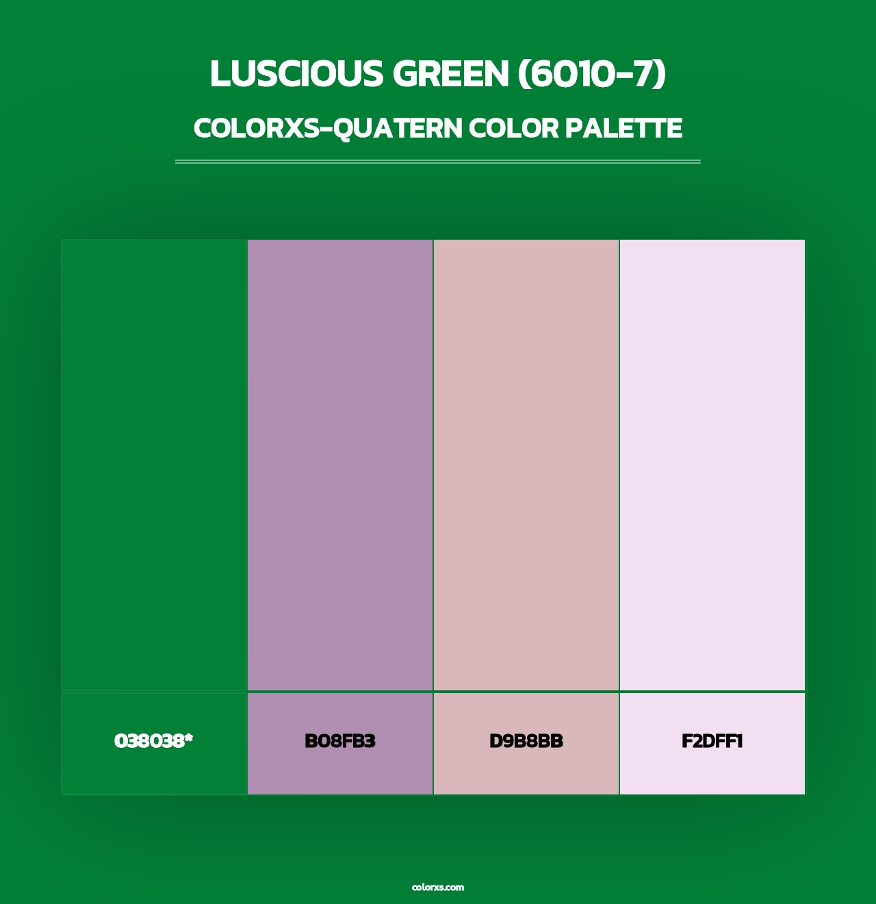 Luscious Green (6010-7) - Colorxs Quad Palette