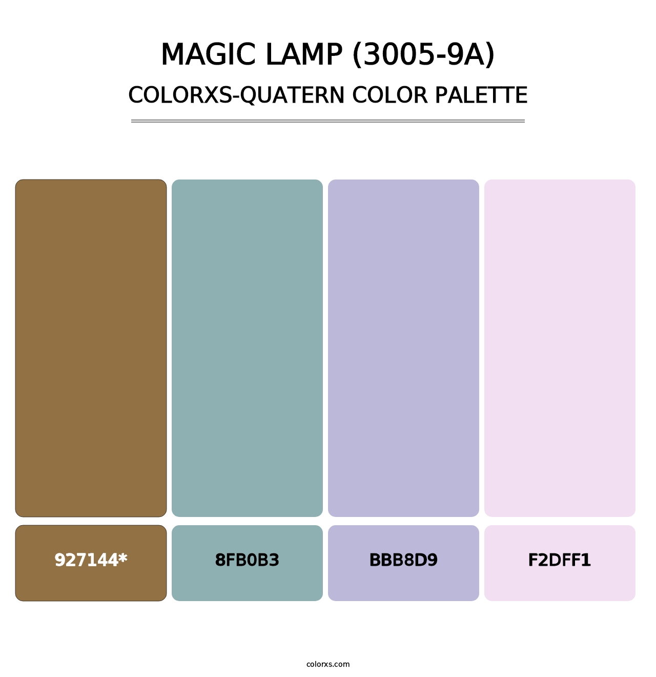 Magic Lamp (3005-9A) - Colorxs Quatern Palette
