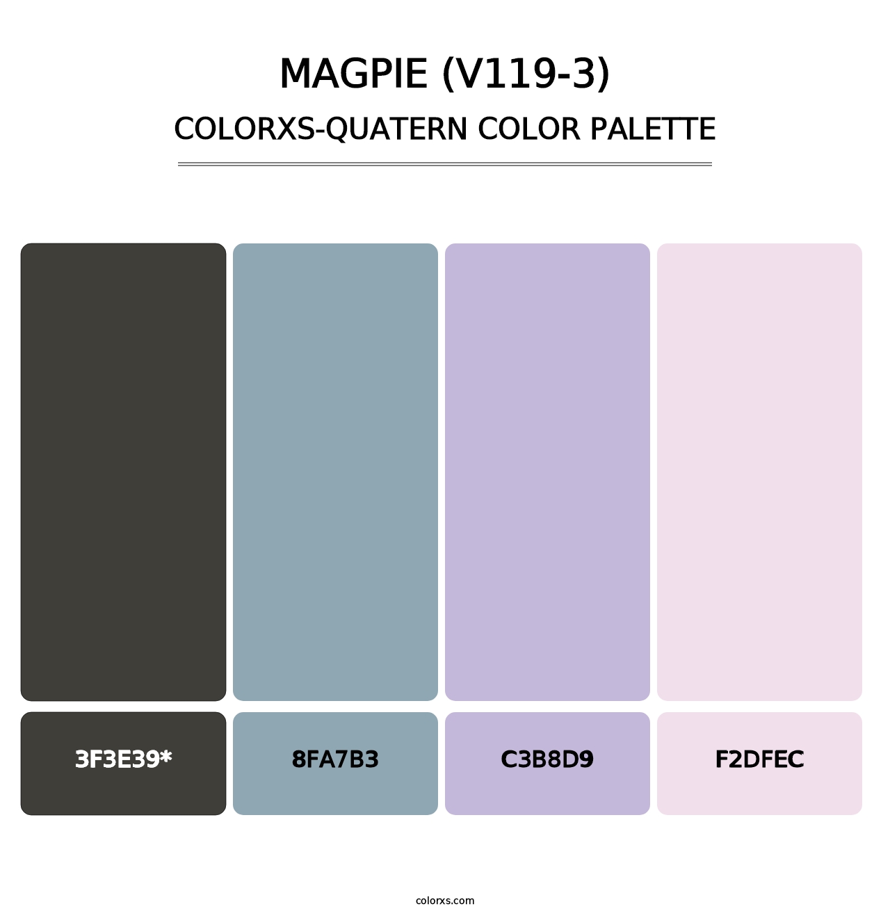 Magpie (V119-3) - Colorxs Quatern Palette