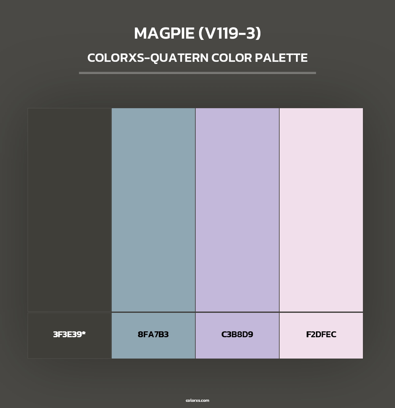 Magpie (V119-3) - Colorxs Quad Palette