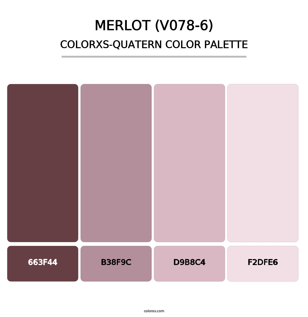 Merlot (V078-6) - Colorxs Quatern Palette