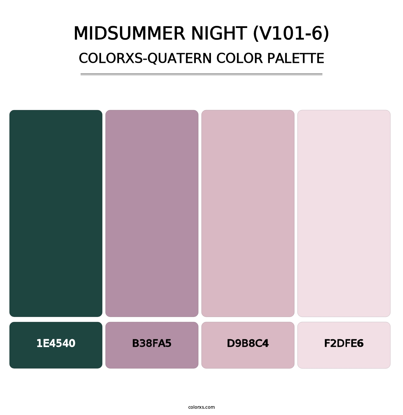 Midsummer Night (V101-6) - Colorxs Quatern Palette
