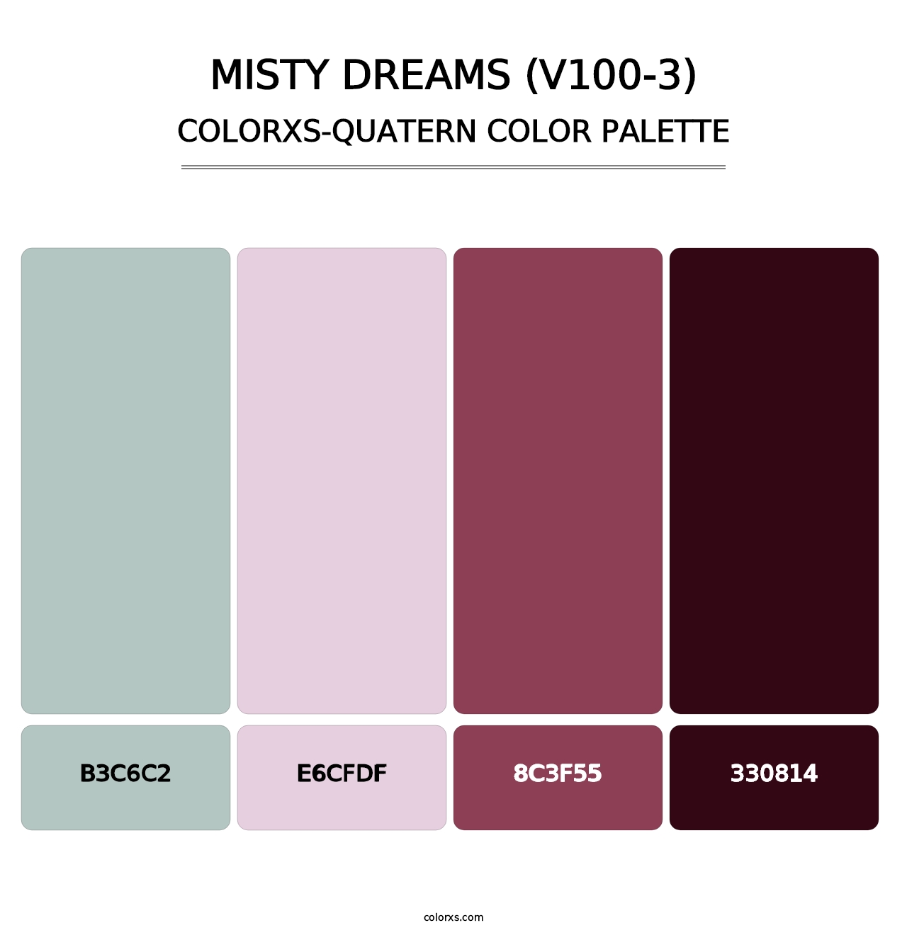 Misty Dreams (V100-3) - Colorxs Quatern Palette