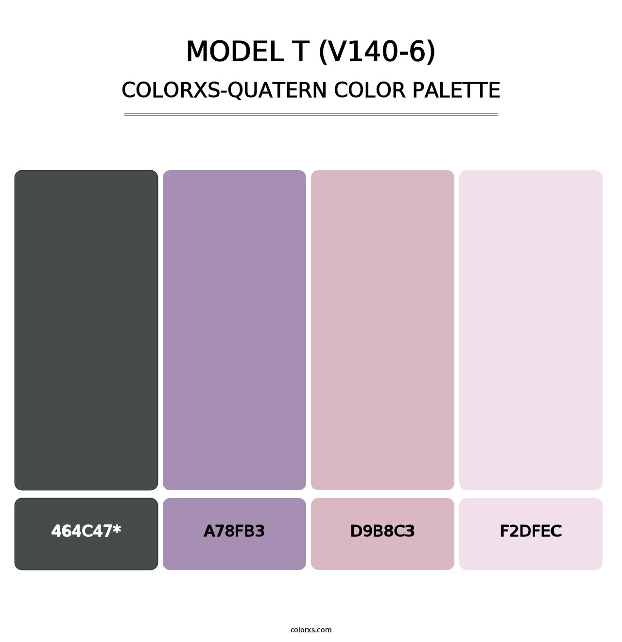 Model T (V140-6) - Colorxs Quatern Palette