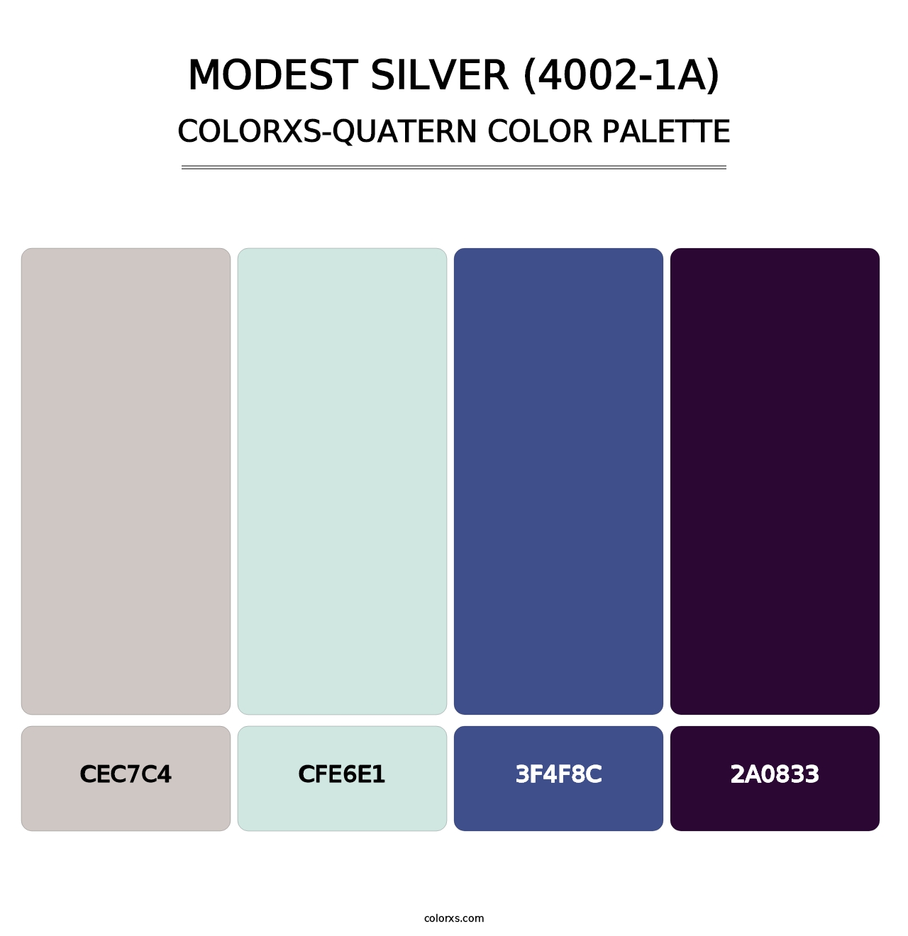 Modest Silver (4002-1A) - Colorxs Quatern Palette