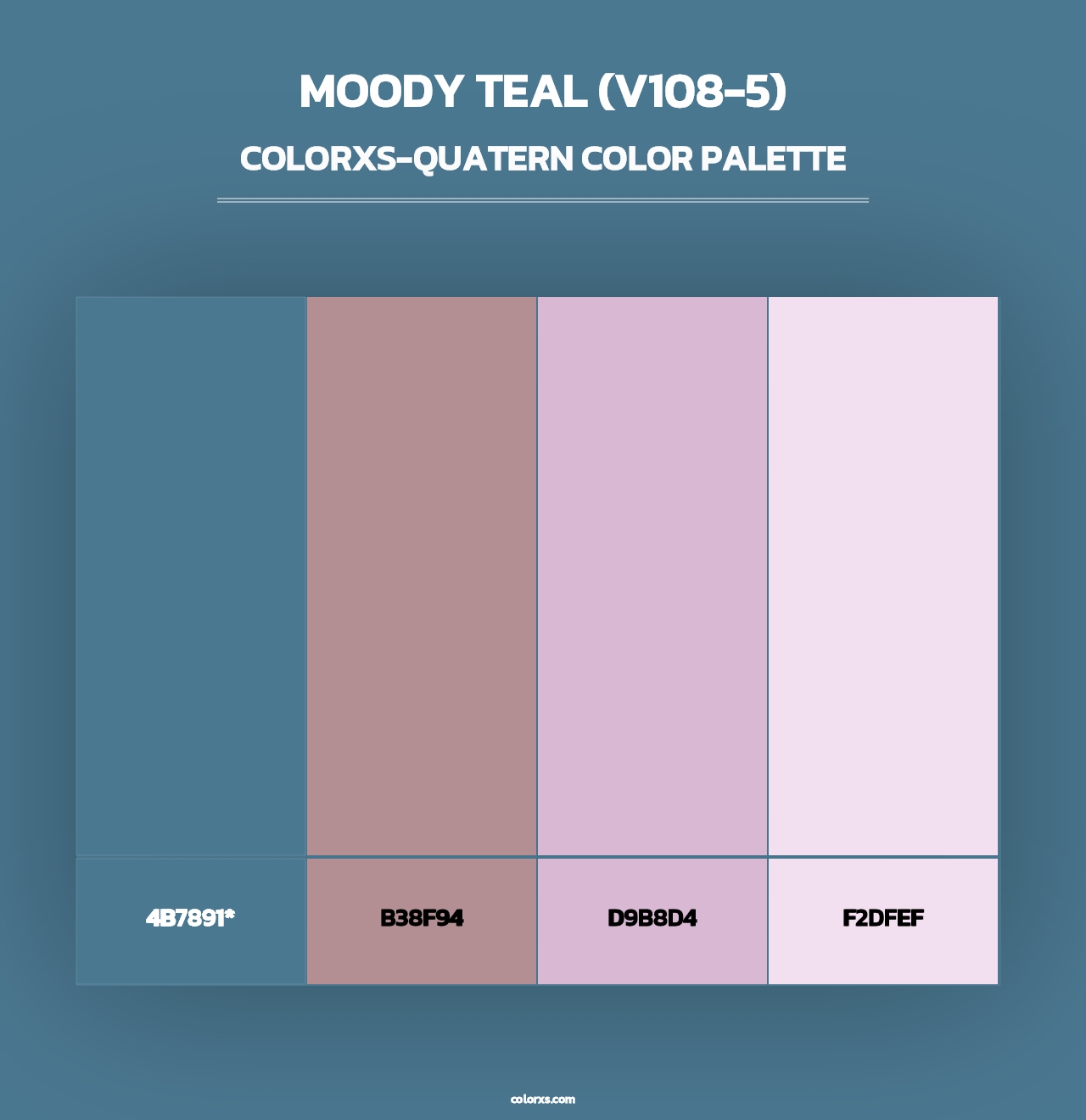 Moody Teal (V108-5) - Colorxs Quad Palette
