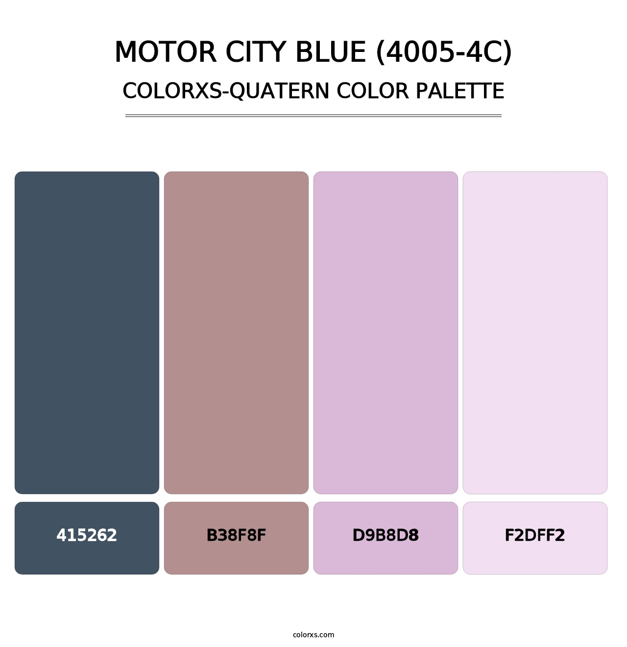 Motor City Blue (4005-4C) - Colorxs Quatern Palette