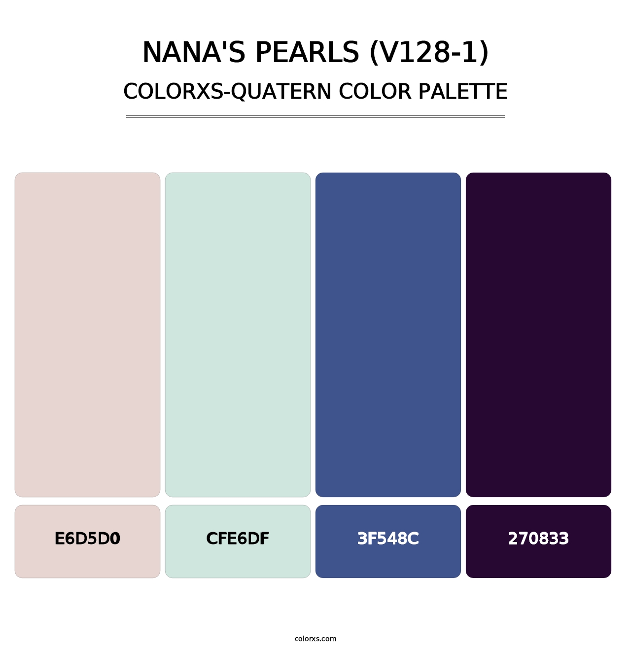 Nana's Pearls (V128-1) - Colorxs Quatern Palette