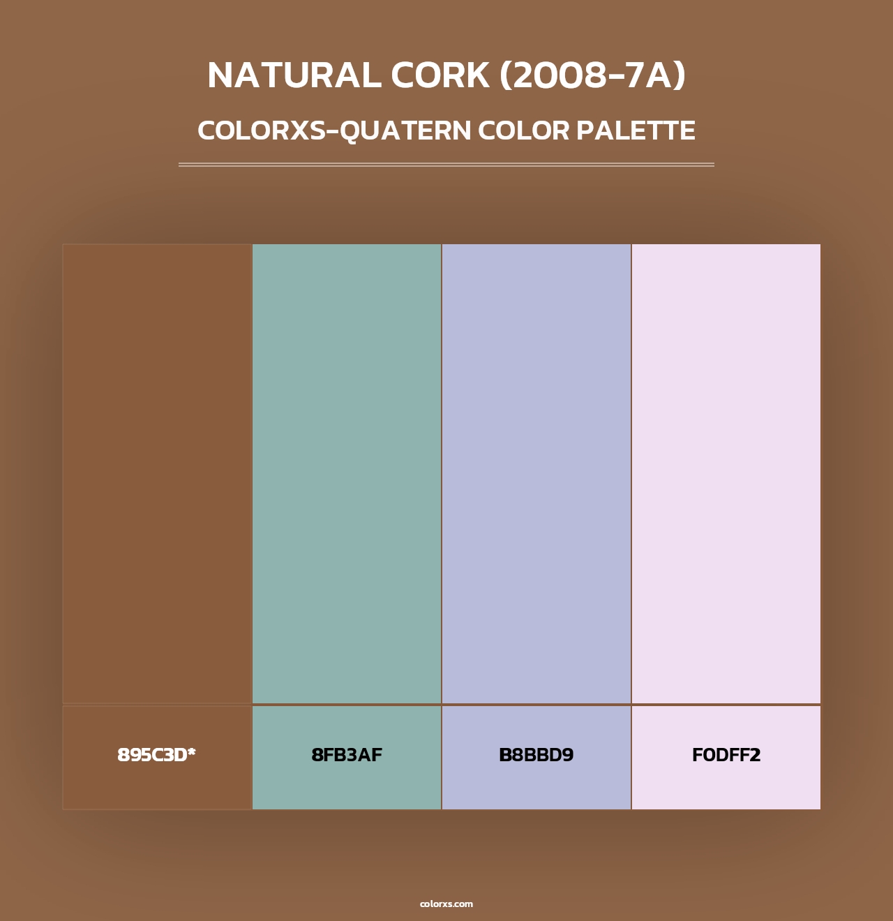 Natural Cork (2008-7A) - Colorxs Quad Palette