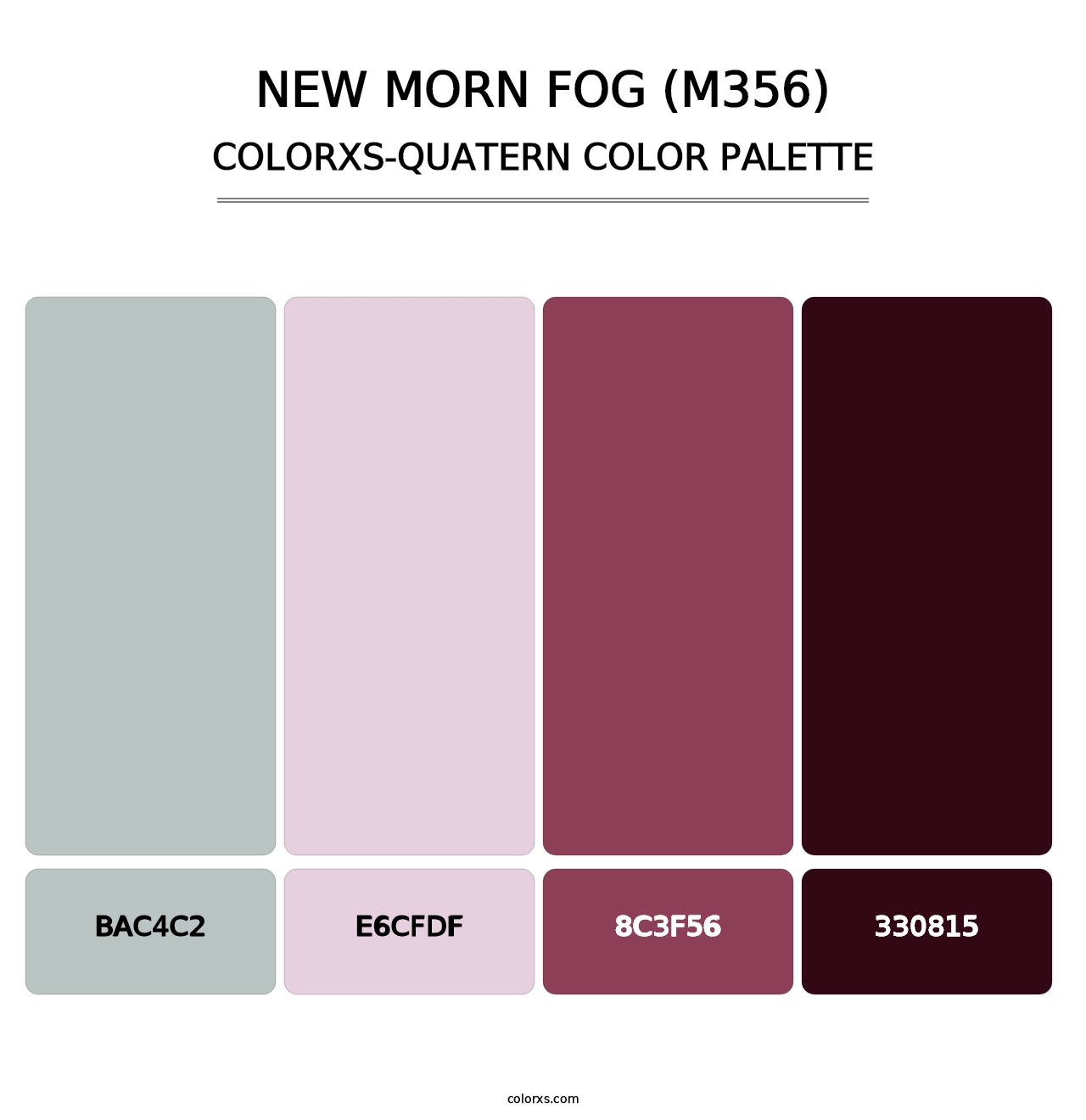 New Morn Fog (M356) - Colorxs Quatern Palette