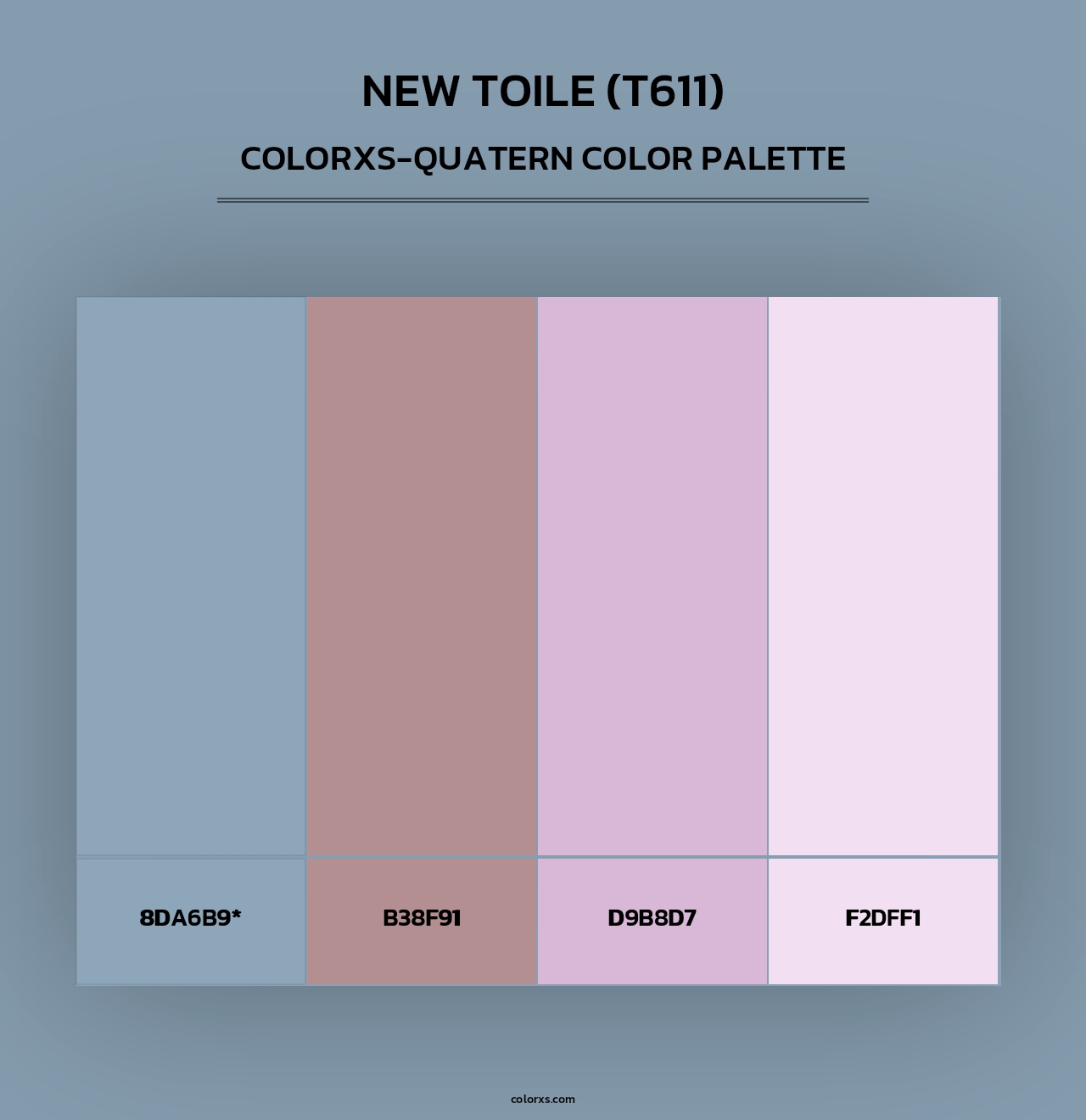 New Toile (T611) - Colorxs Quad Palette