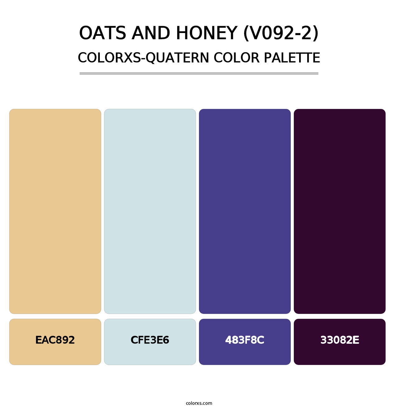 Oats and Honey (V092-2) - Colorxs Quatern Palette