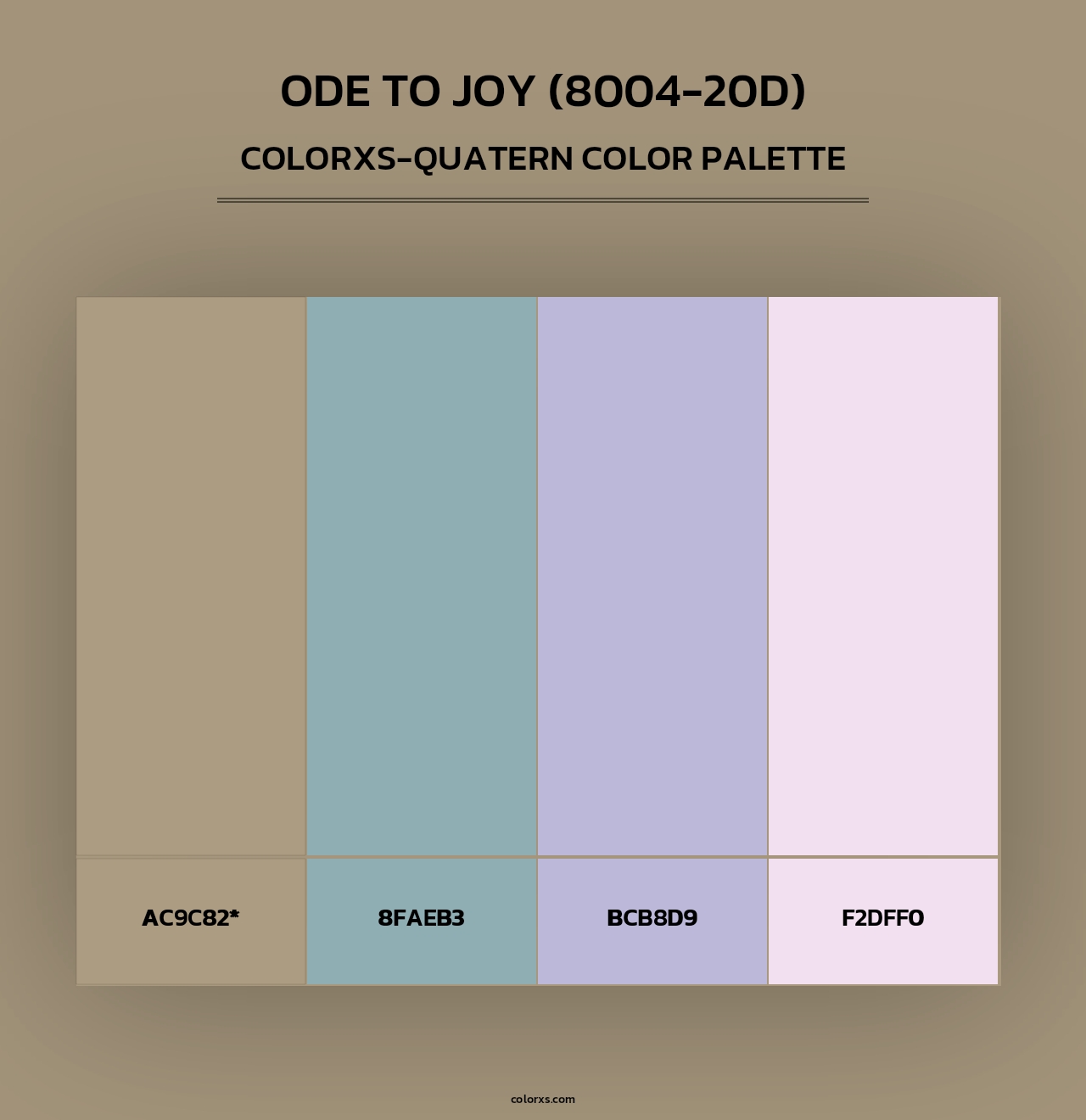 Ode to Joy (8004-20D) - Colorxs Quad Palette