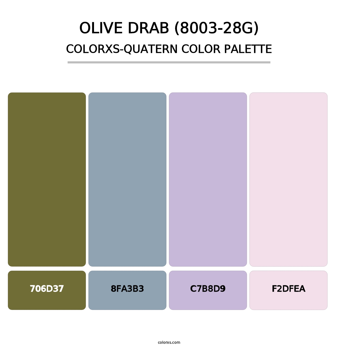 Olive Drab (8003-28G) - Colorxs Quatern Palette