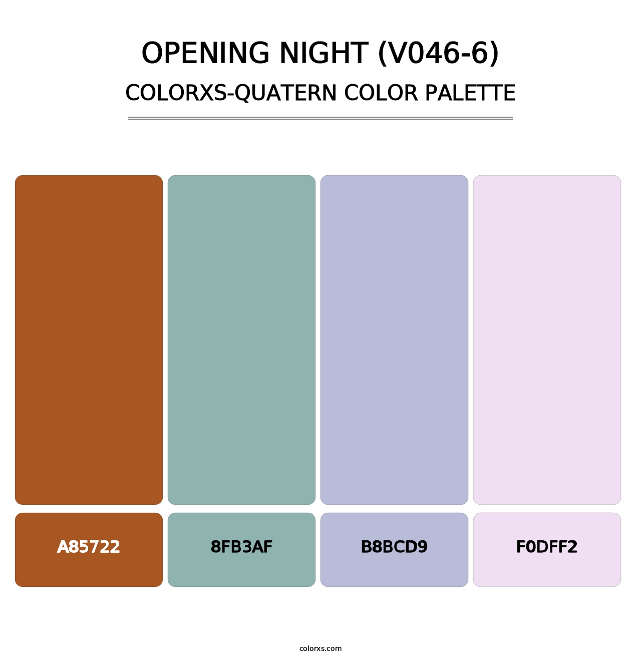 Opening Night (V046-6) - Colorxs Quatern Palette