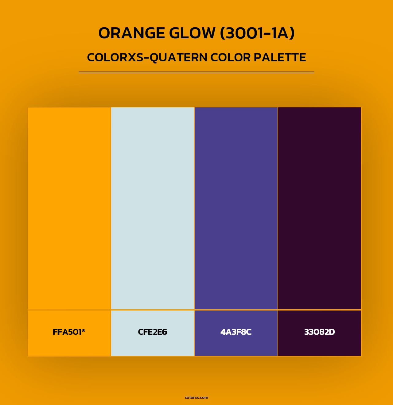 Orange Glow (3001-1A) - Colorxs Quad Palette