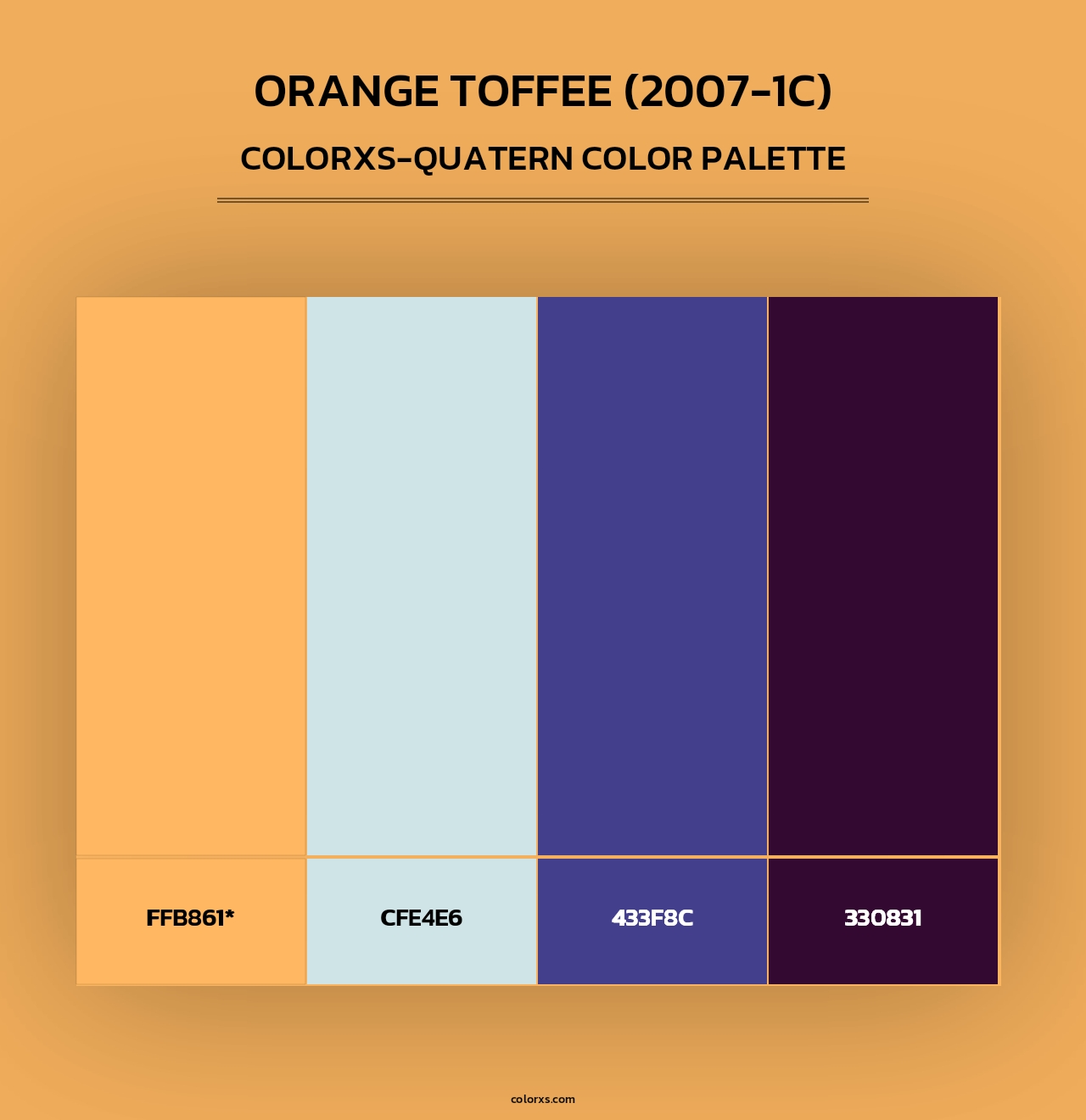 Orange Toffee (2007-1C) - Colorxs Quad Palette