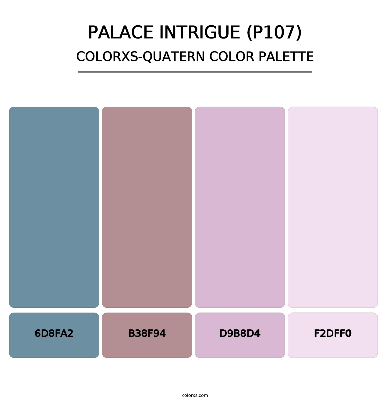 Palace Intrigue (P107) - Colorxs Quatern Palette