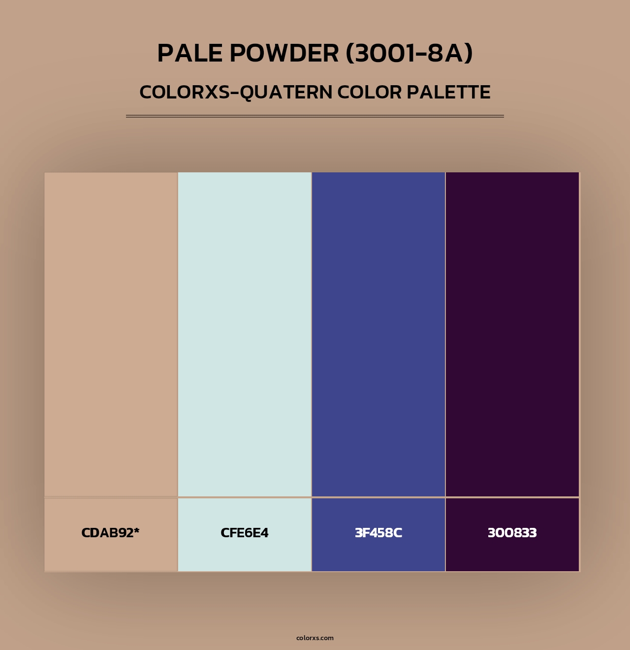 Pale Powder (3001-8A) - Colorxs Quad Palette
