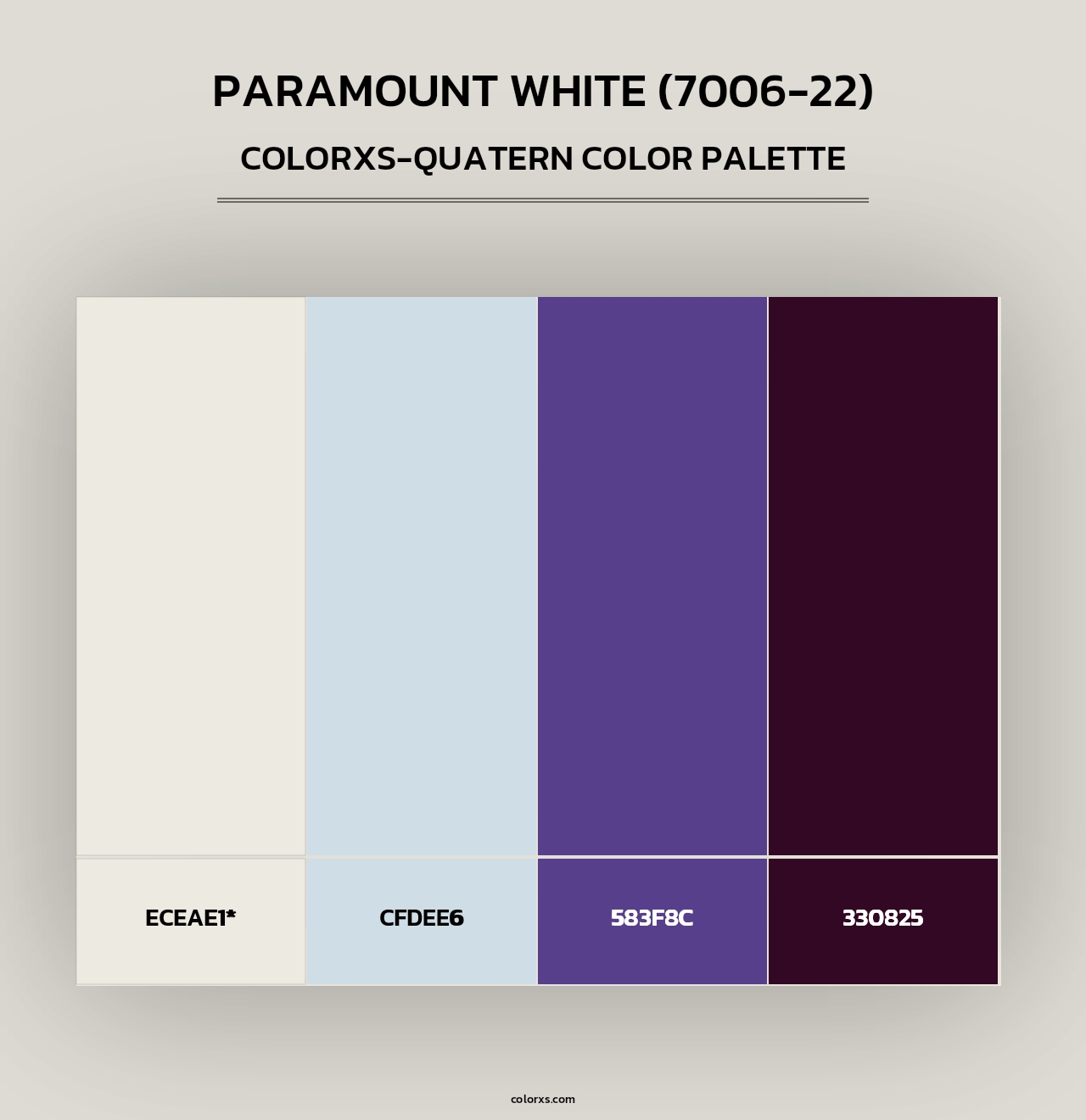 Paramount White (7006-22) - Colorxs Quad Palette