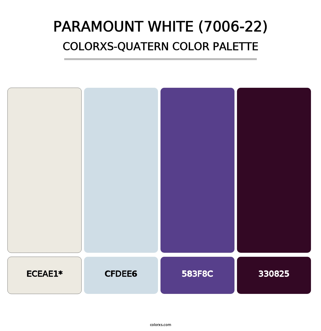 Paramount White (7006-22) - Colorxs Quatern Palette
