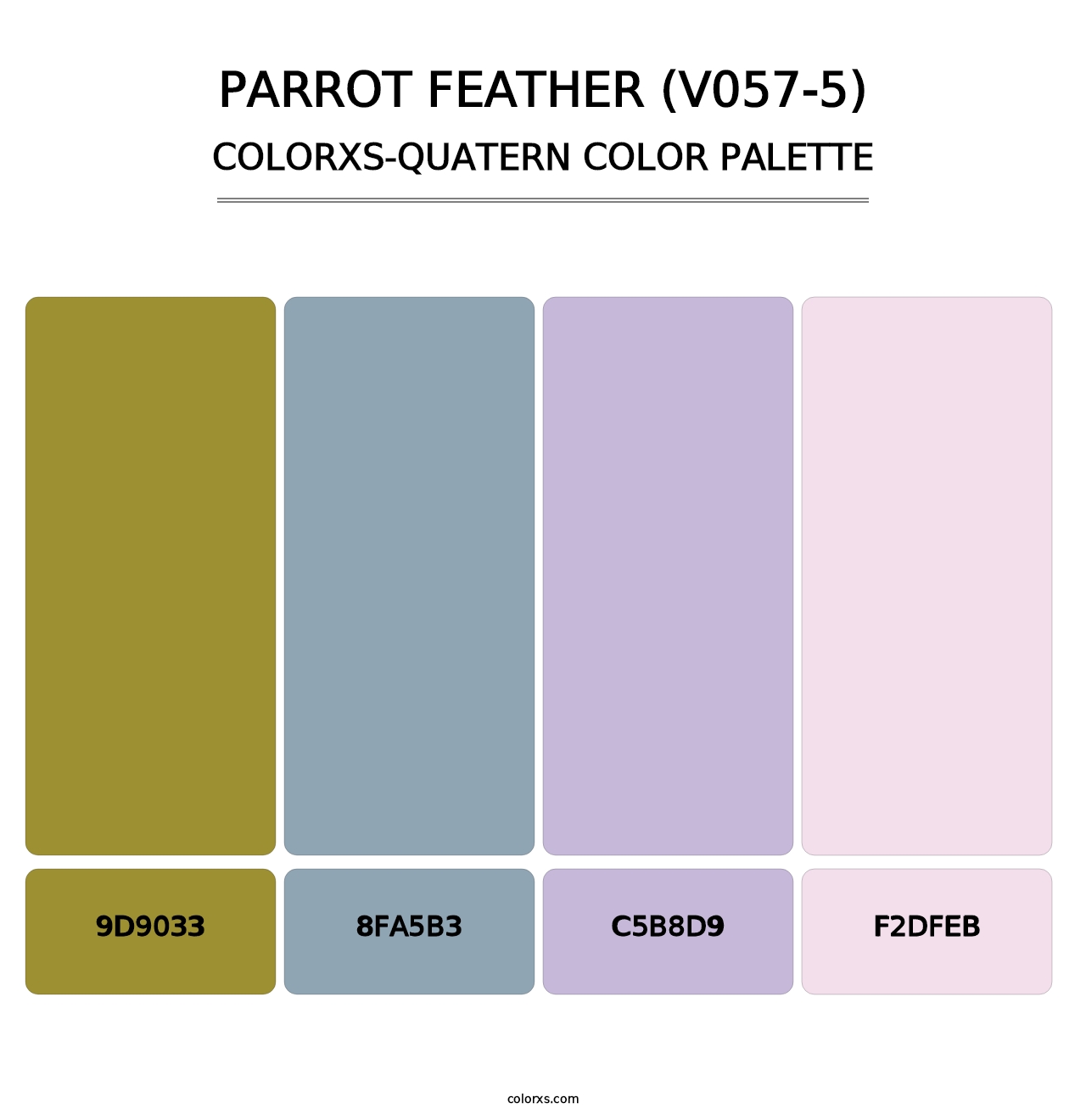Parrot Feather (V057-5) - Colorxs Quatern Palette