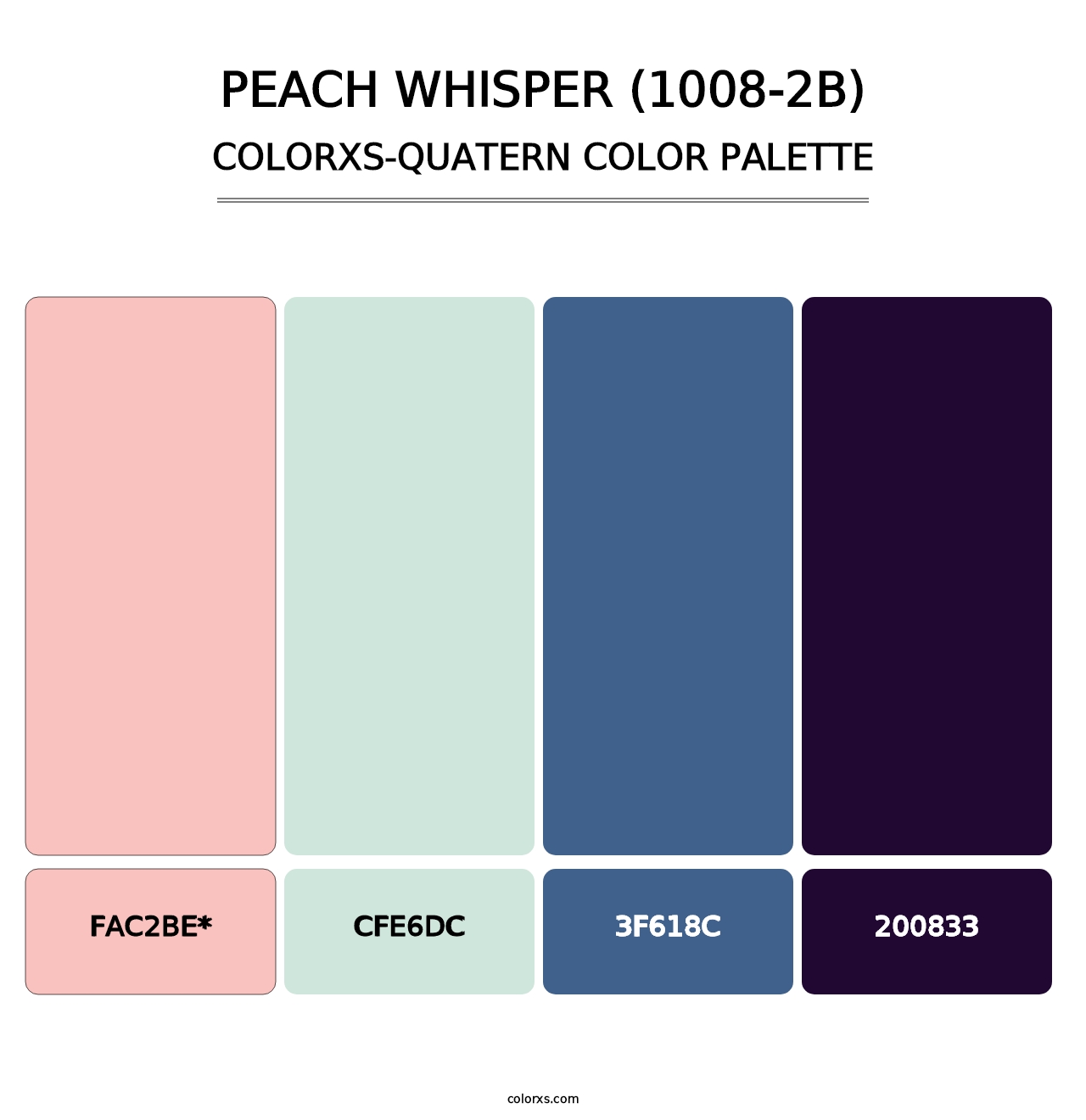 Peach Whisper (1008-2B) - Colorxs Quatern Palette