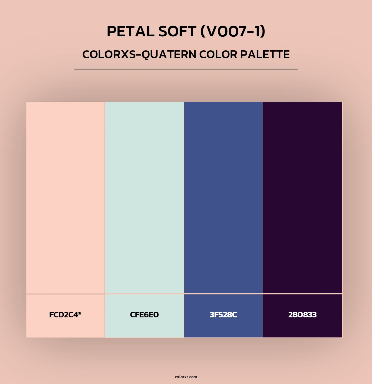 Petal Soft (V007-1) - Colorxs Quad Palette