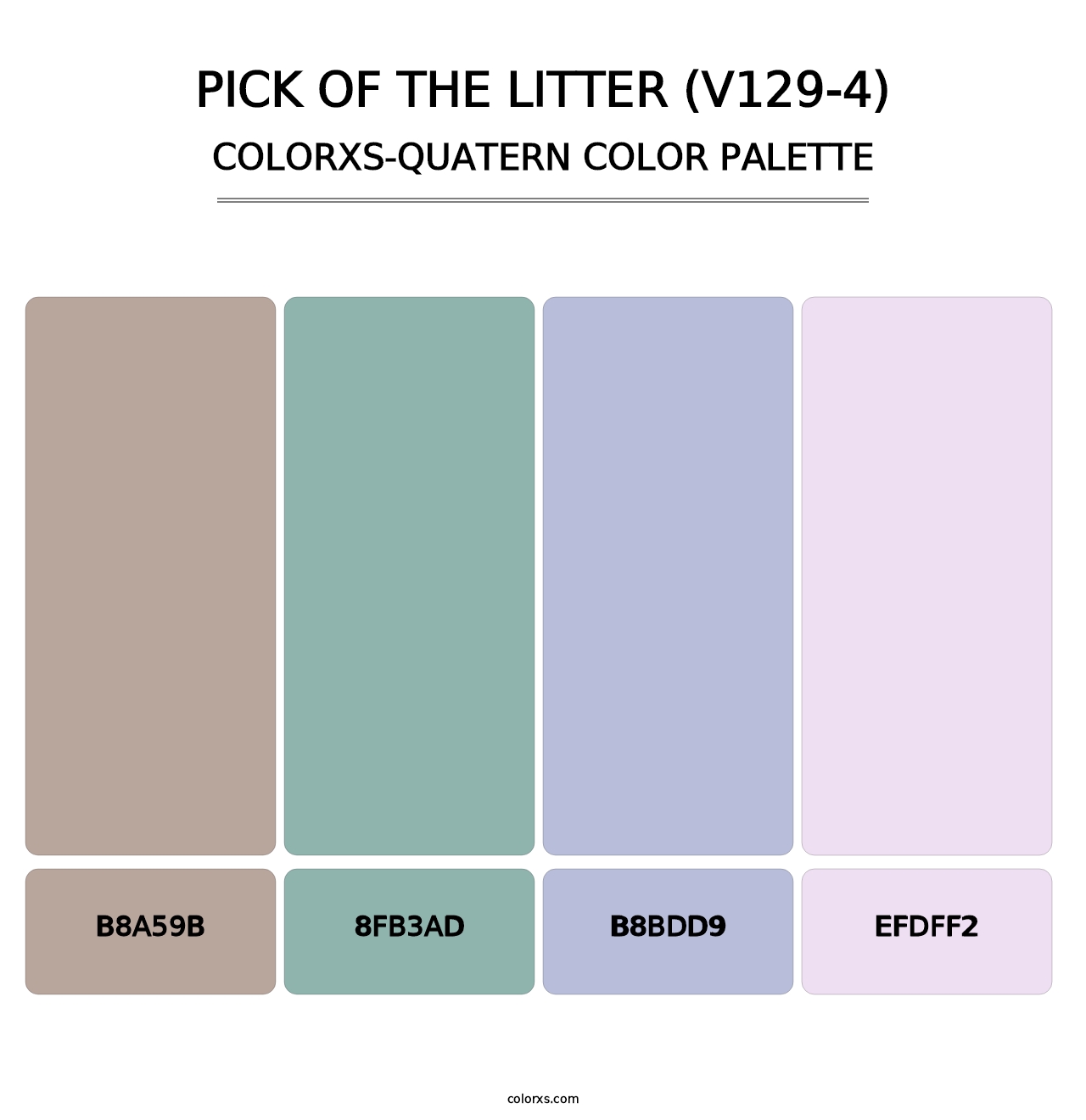 Pick of the Litter (V129-4) - Colorxs Quatern Palette
