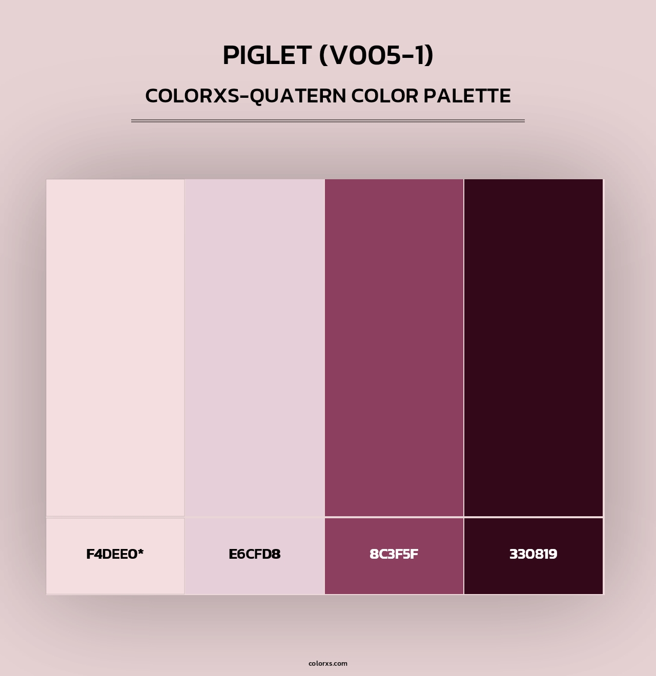Piglet (V005-1) - Colorxs Quad Palette