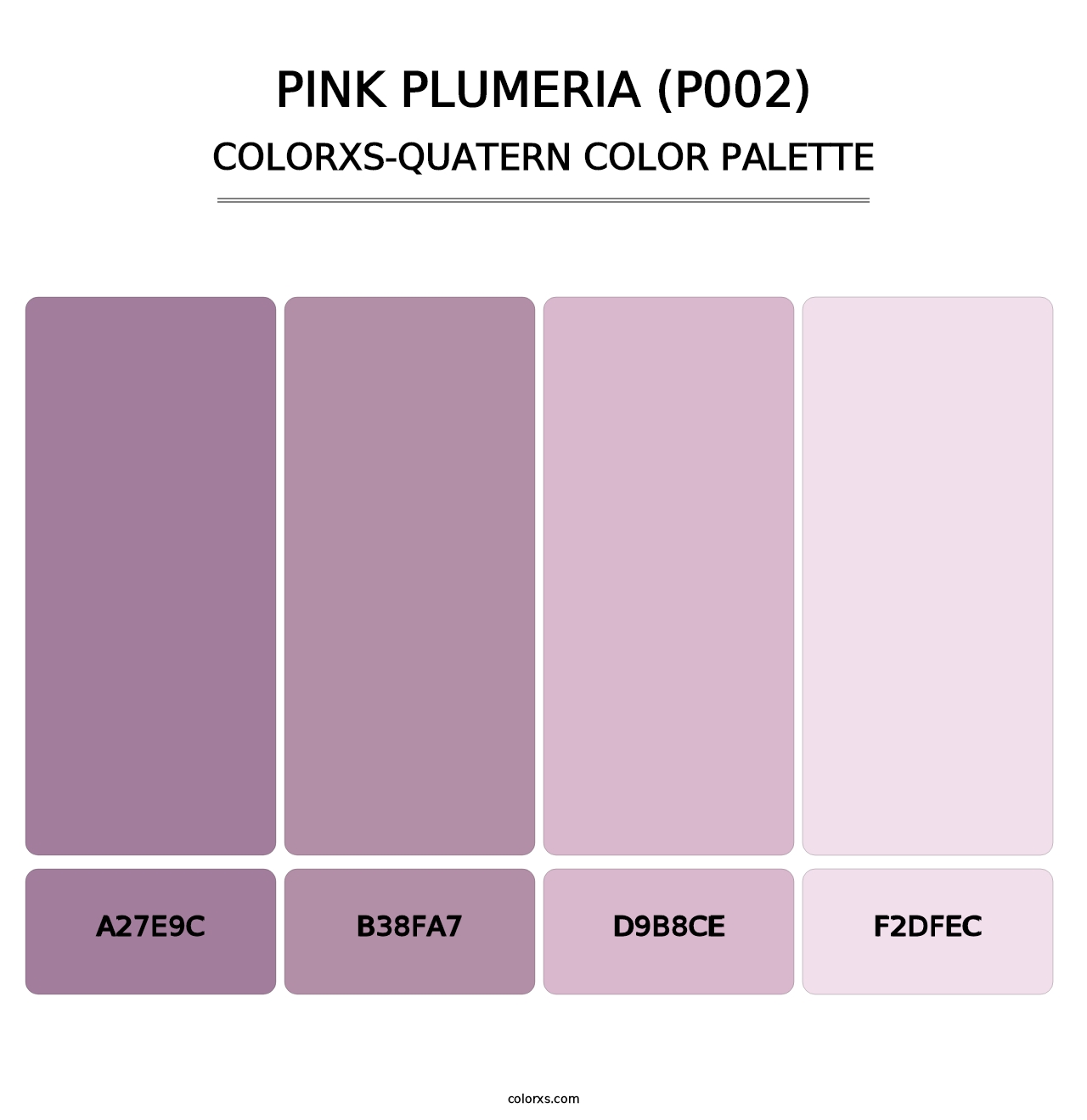Pink Plumeria (P002) - Colorxs Quatern Palette