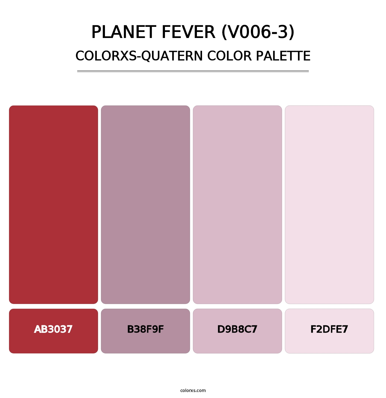 Planet Fever (V006-3) - Colorxs Quatern Palette