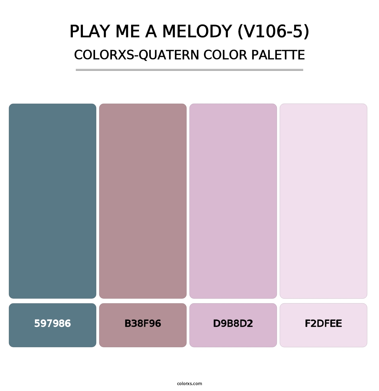 Play Me a Melody (V106-5) - Colorxs Quatern Palette
