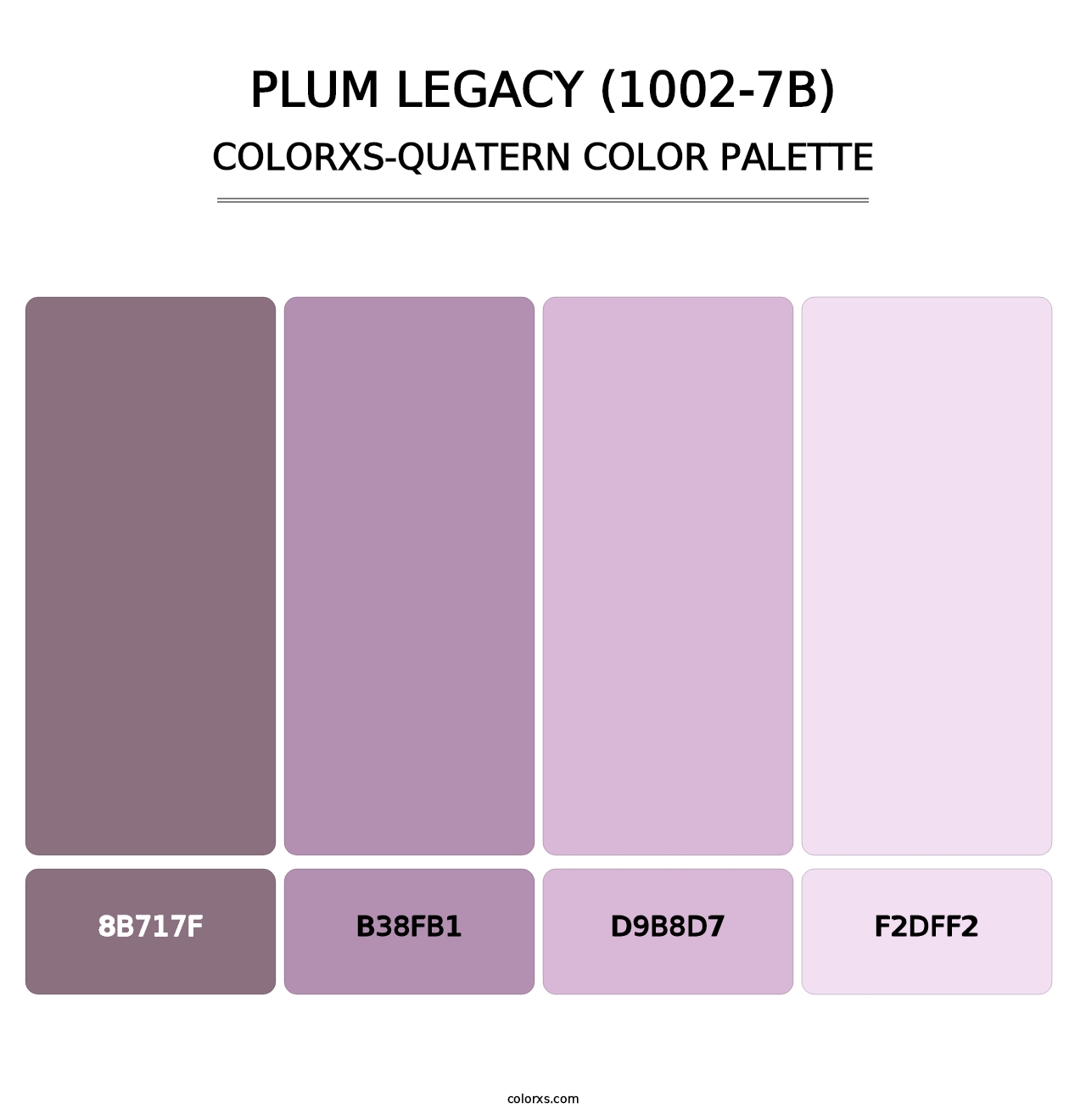 Plum Legacy (1002-7B) - Colorxs Quatern Palette