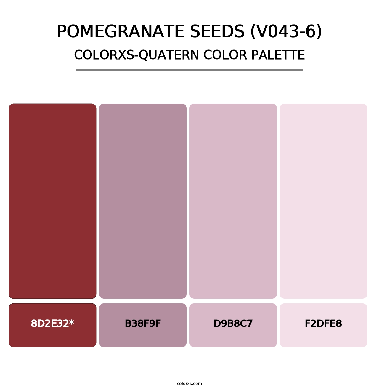 Pomegranate Seeds (V043-6) - Colorxs Quatern Palette