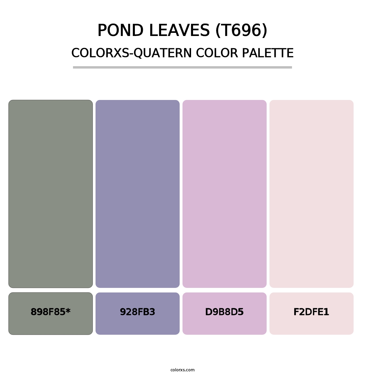 Pond Leaves (T696) - Colorxs Quatern Palette