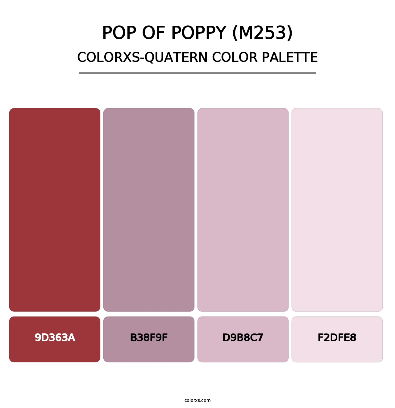 Pop of Poppy (M253) - Colorxs Quatern Palette