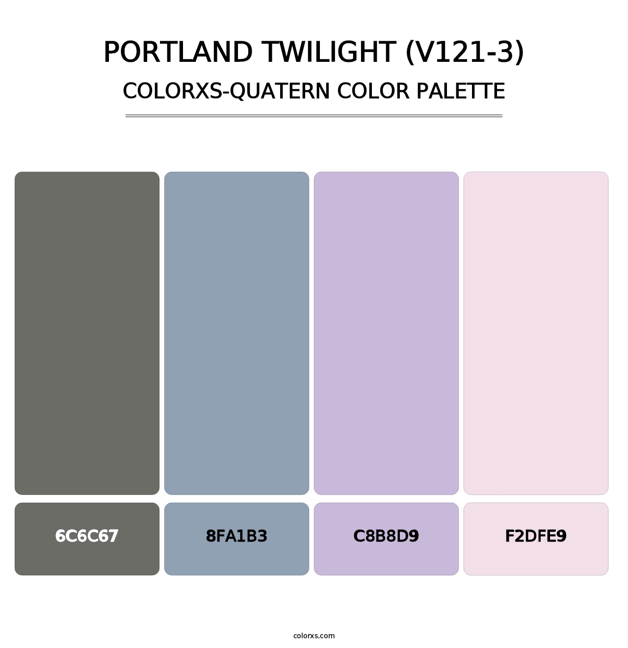 Portland Twilight (V121-3) - Colorxs Quatern Palette
