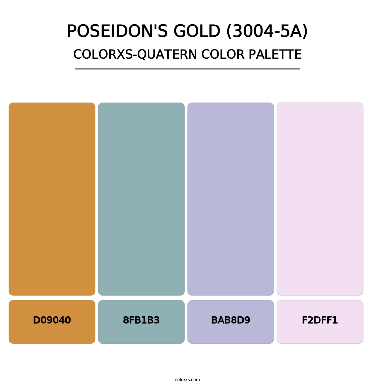 Poseidon's Gold (3004-5A) - Colorxs Quatern Palette